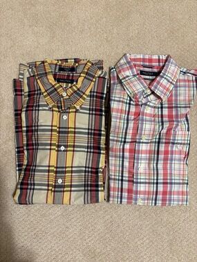 Nautica XXL Plaid Button Down Shirts Bundle Short Sleeve Lot
